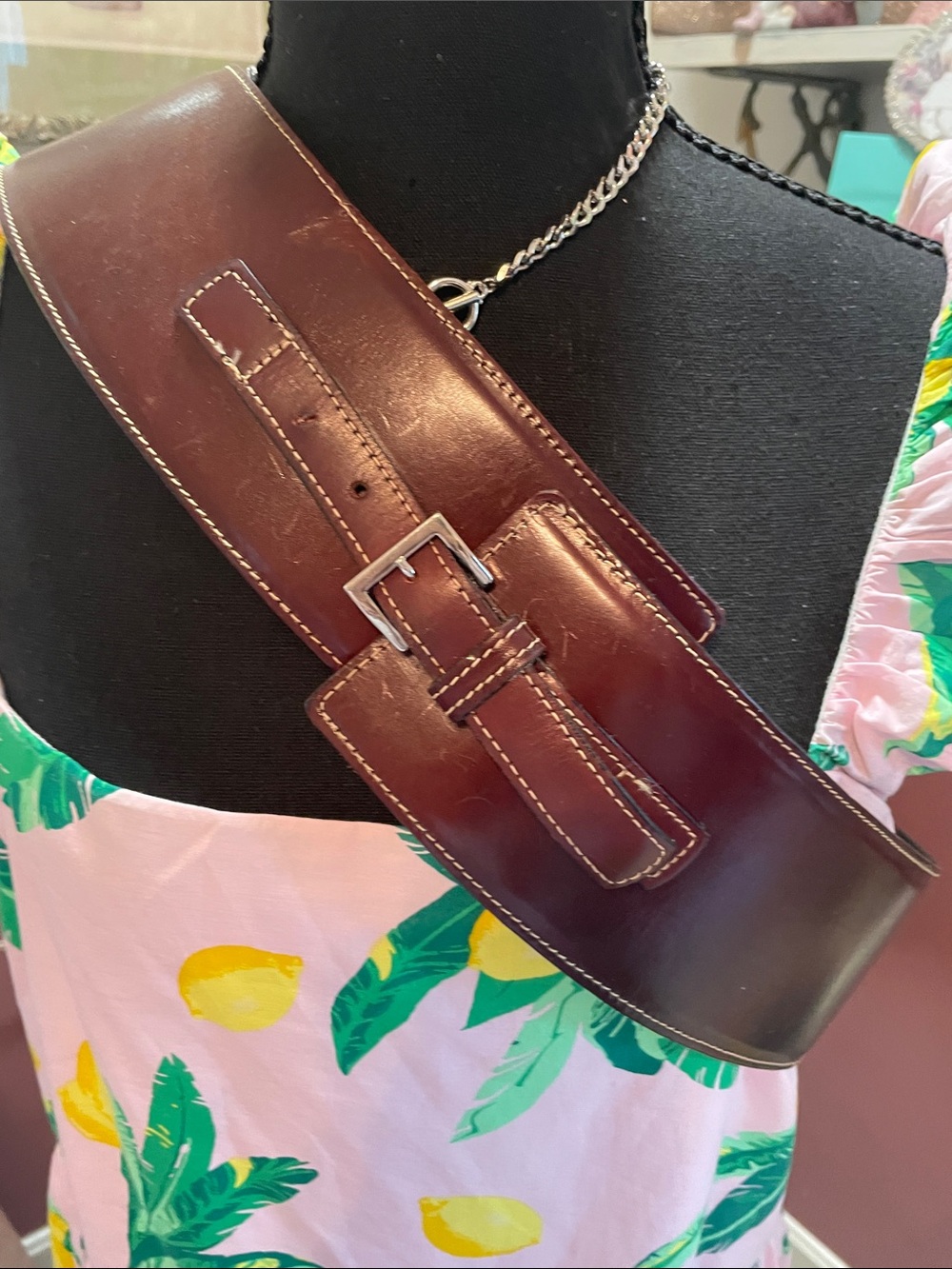 Vintage Kudos Genuine Leather  in Wide Sash Belt